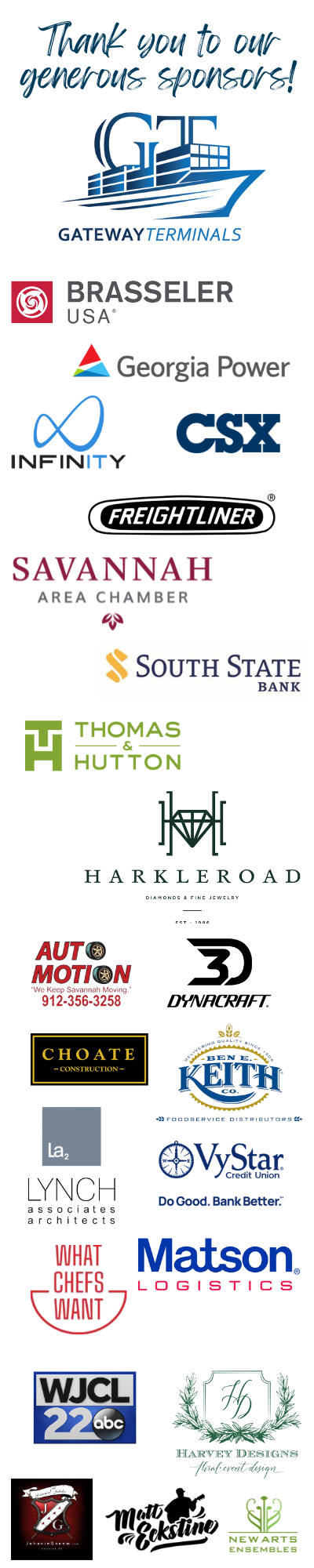 Thank you to our generous sponsors!